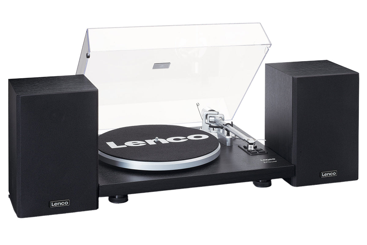 Lenco LS-500BK Turntable | Wood | Bluetooth | With Speaker Set | Black-3