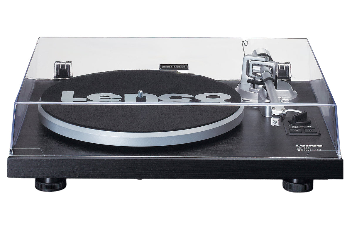 Lenco LS-500BK Turntable | Wood | Bluetooth | With Speaker Set | Black-4