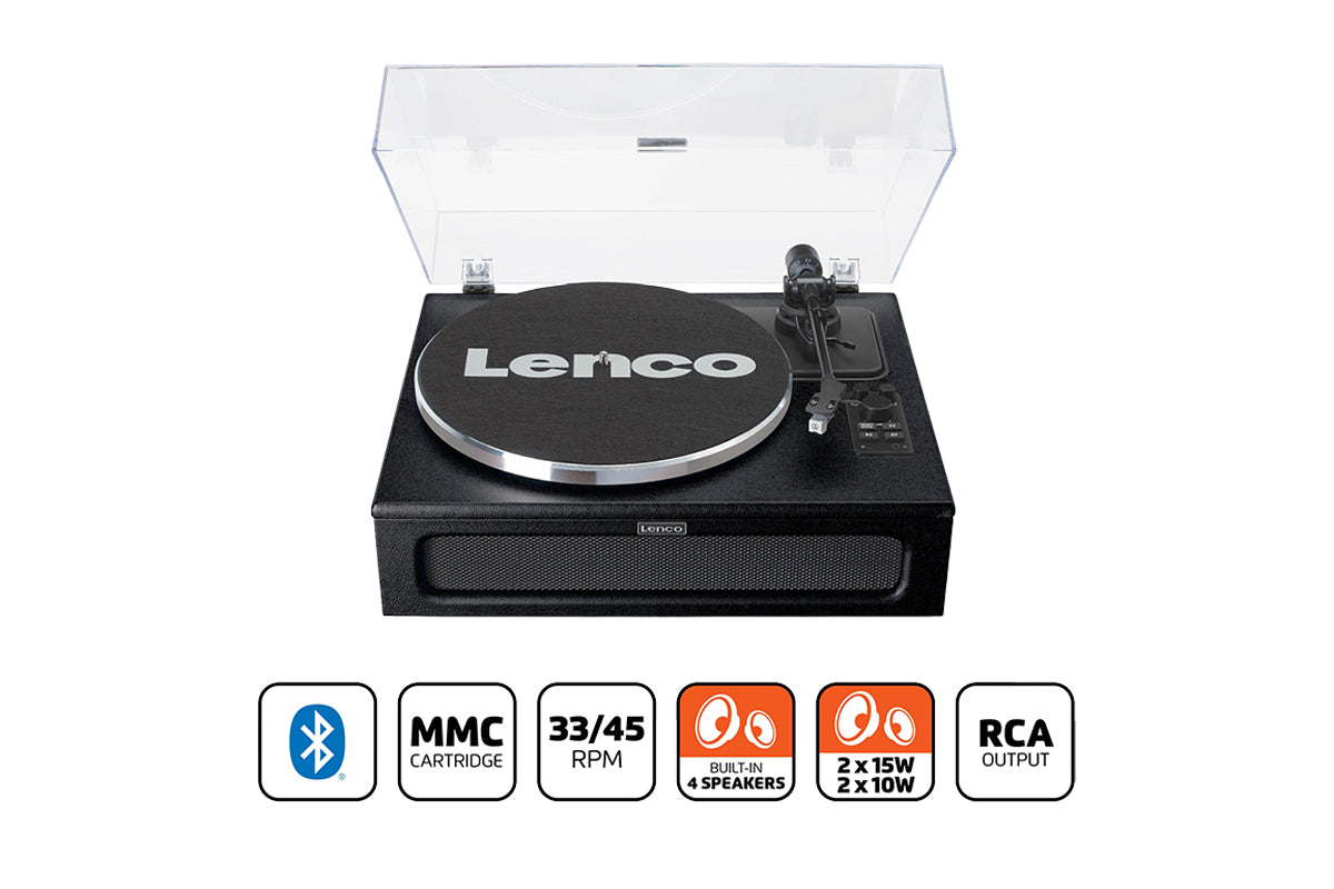 Lenco LS-430BK Turntable | Built-in Speakers | Black-4