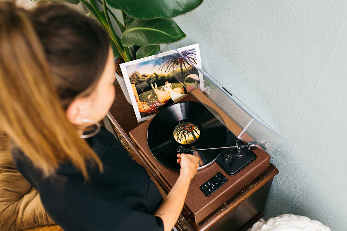 Lenco LS-430BN Turntable | Built-in Speakers | Brown-22