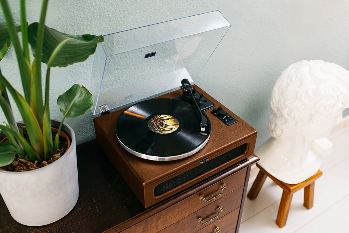 Lenco LS-430BN Turntable | Built-in Speakers | Brown-25
