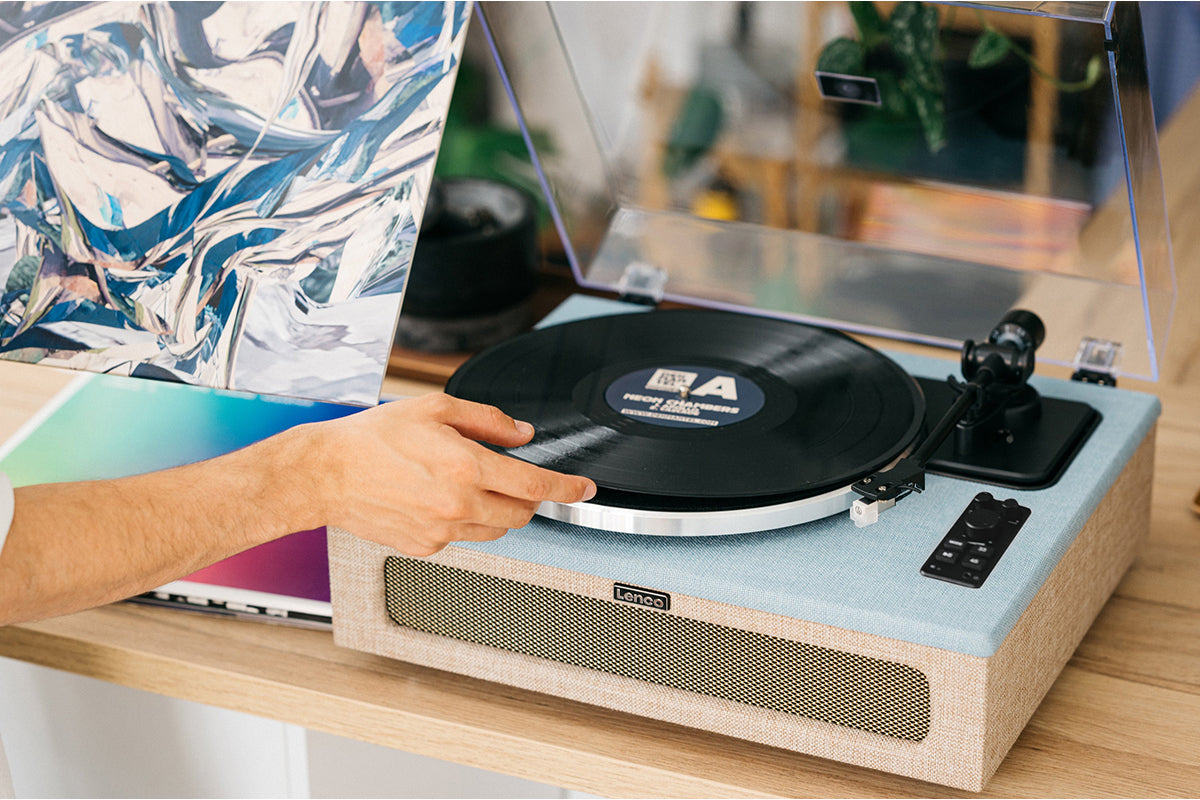 Lenco LS-440 Turntable | Built-in Speakers | Blue Beige-16