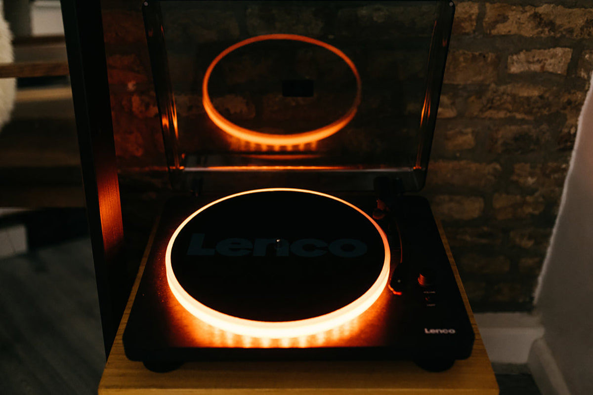 Lenco LS-50LED Turntable | Vinyl Record Player | Built-in Speakers | Led Lights-2