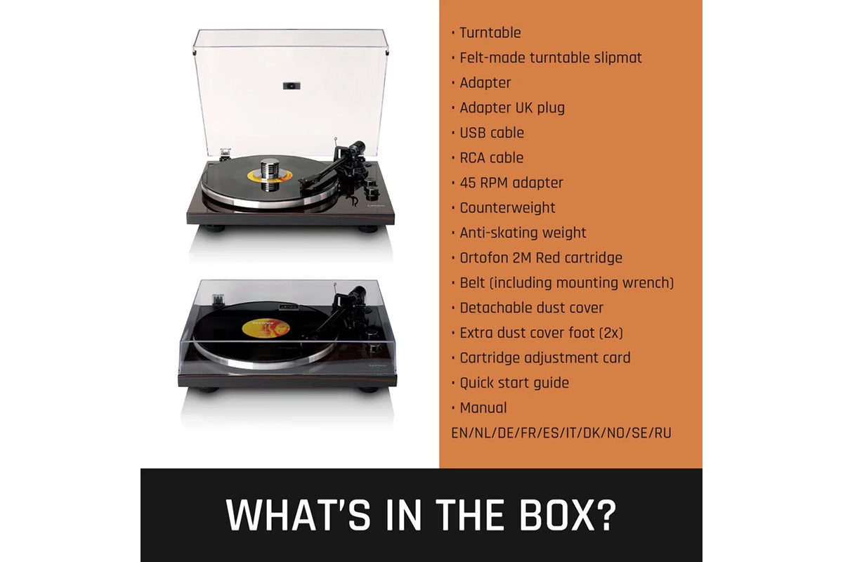 Lenco Lbt-345WA Bluetooth Turntable | Vinyl Player | Ortofon Cartridge | Walnut-29