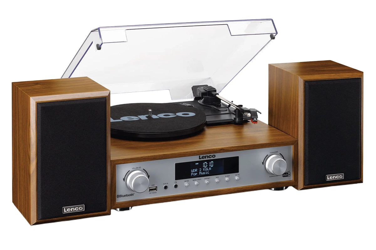 Lenco MC-160WD Stereo System With Turntable | Stereo System | Wood Finish-3