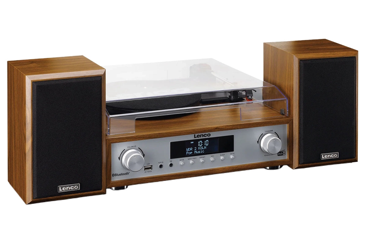 Lenco MC-160WD Stereo System With Turntable | Stereo System | Wood Finish-6