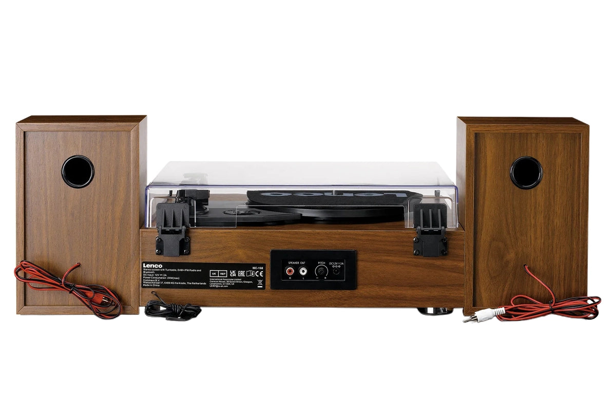 Lenco MC-160WD Stereo System With Turntable | Stereo System | Wood Finish-9