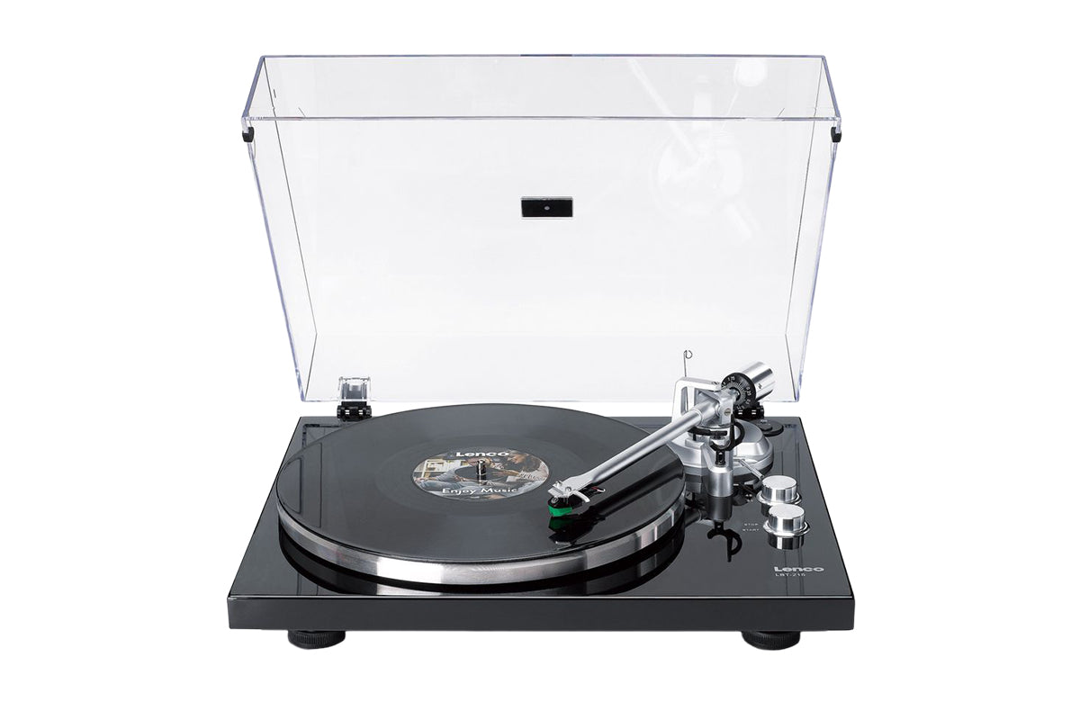 Lenco LBT-215BK Turntable | Bluetooth Transmission | At-vm95e Cartridge | Piano Black-3
