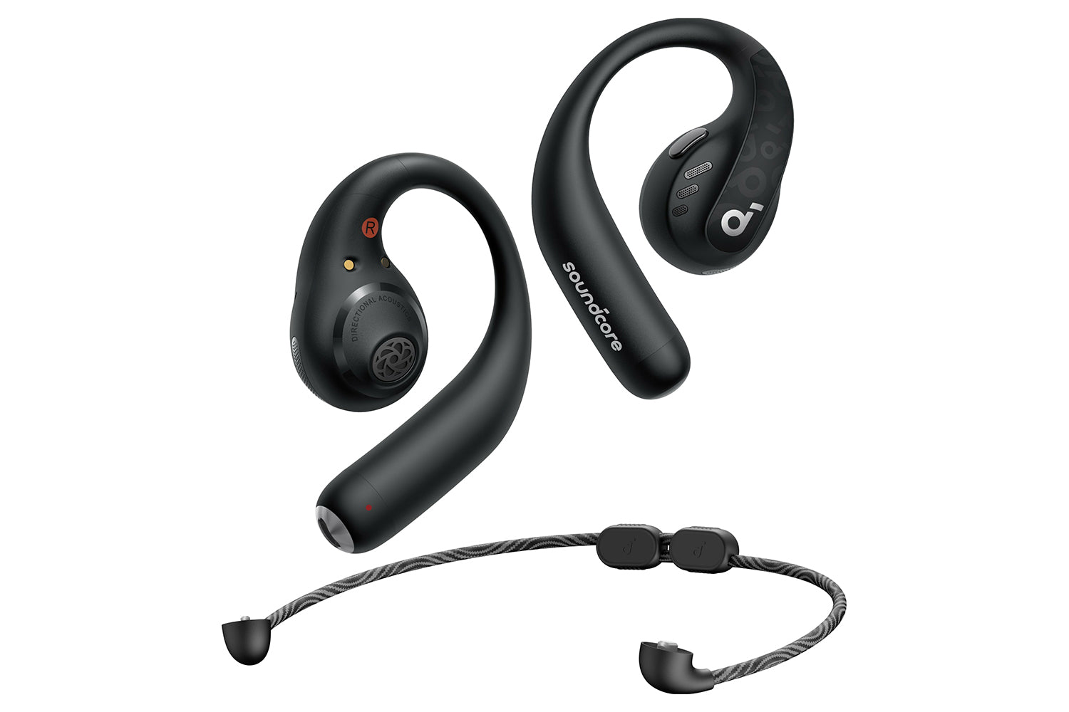 Anker Soundcore AeroFit Pro Secure Open-Ear Sport Earbuds | Midnight Black