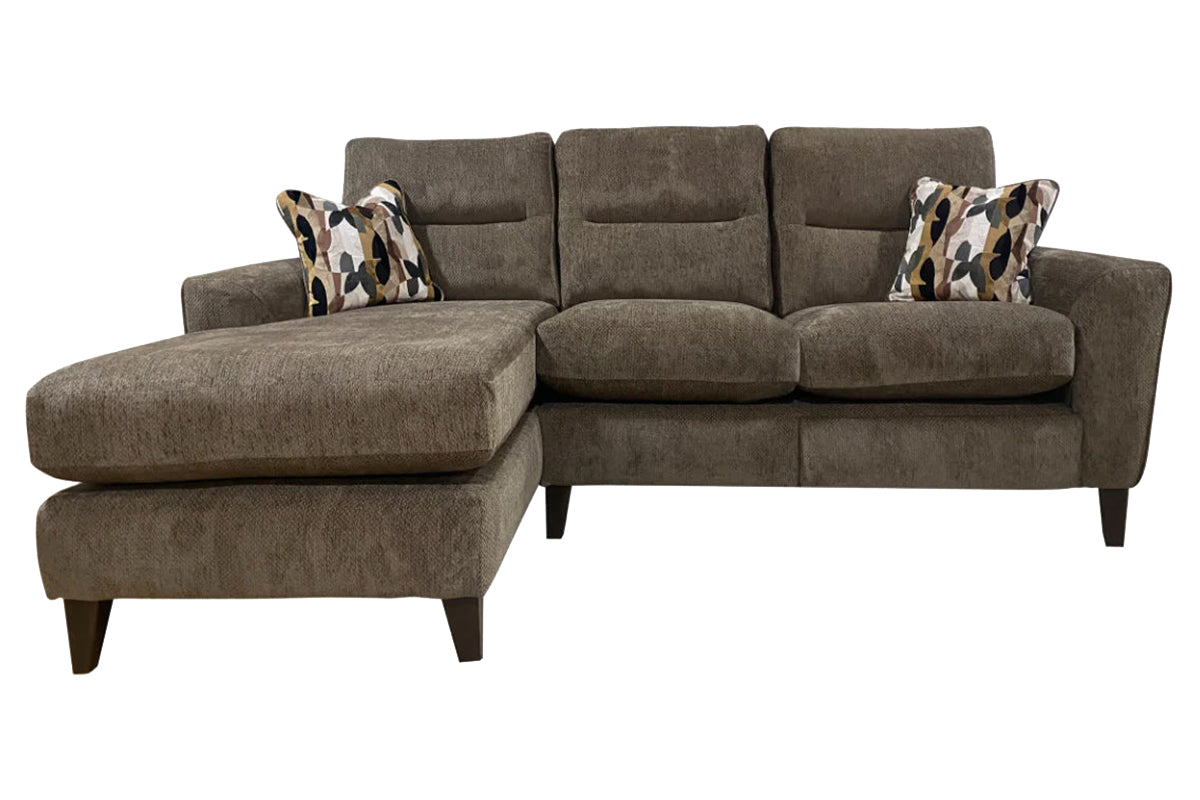 Toni 2 Seater Sofa | RHF| Chaise | Fabric | Loki Brown