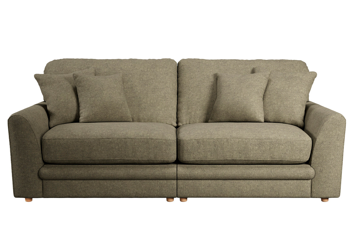 Amie 4 Seater Sofa | Split | Fabric | Olive