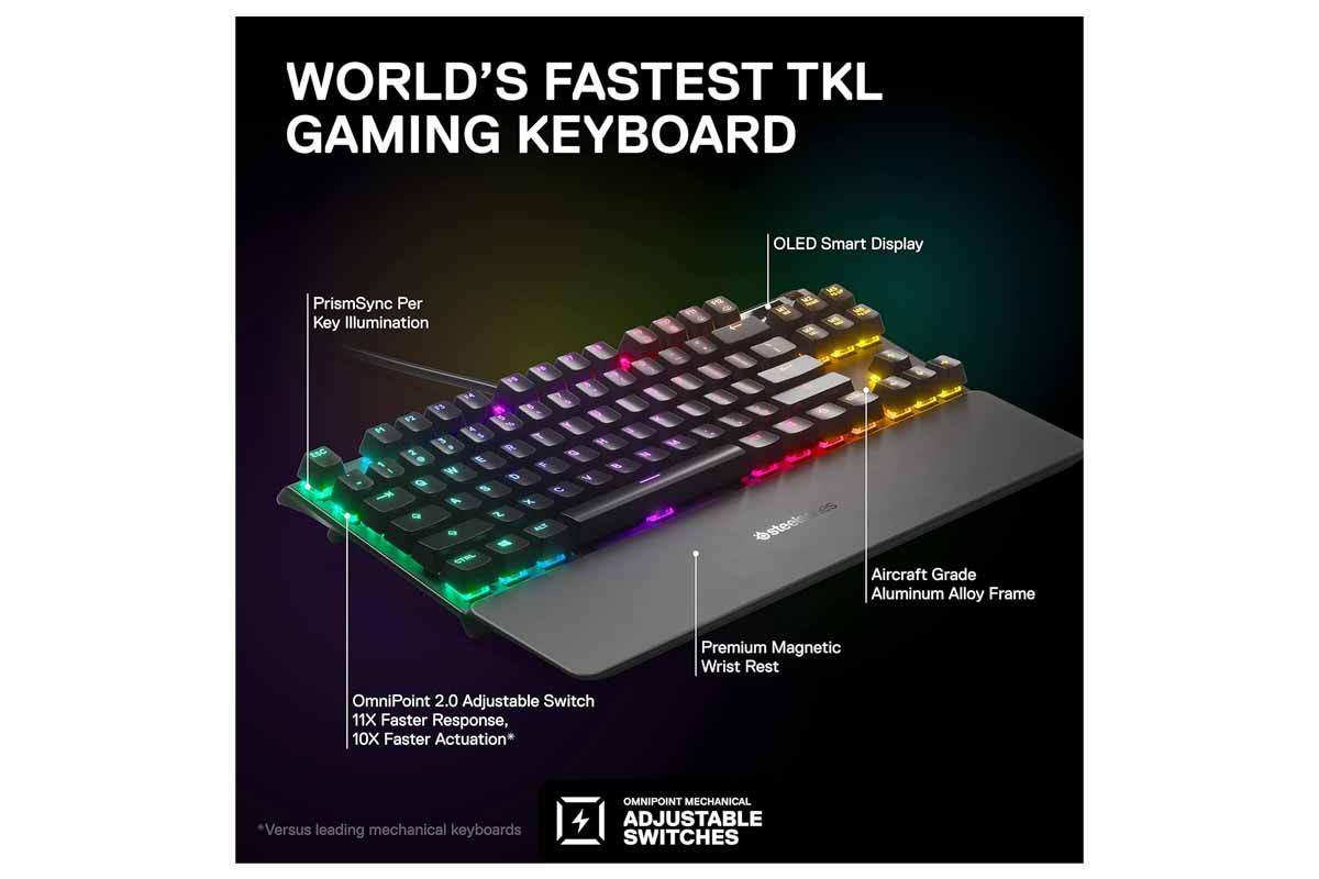 SteelSeries APEX PRO TKL KB-00012 SteelSeries Apex Pro TKL Wireless review: \u201ca lofty price for a