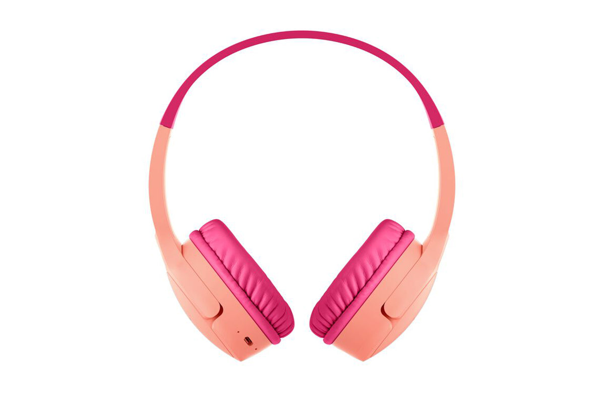 Belkin SoundForm Mini On-Ear Wireless Kids Headphones | Pink