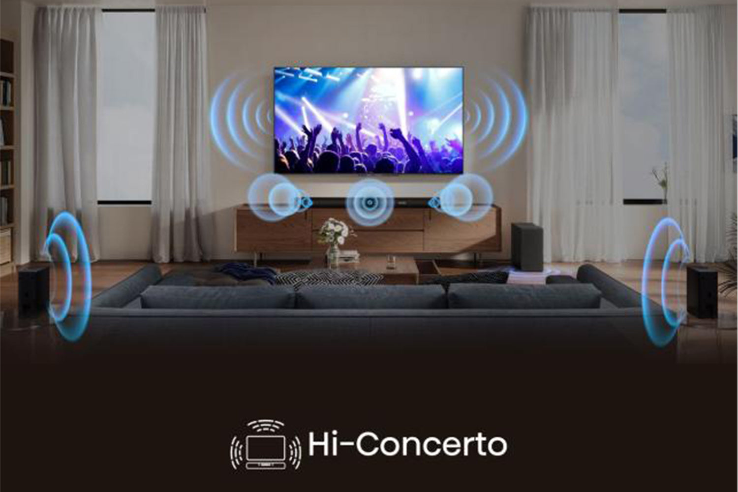 Hisense AX5100Q 5.1CH Wireless Subwoofer Soundbar | Black
