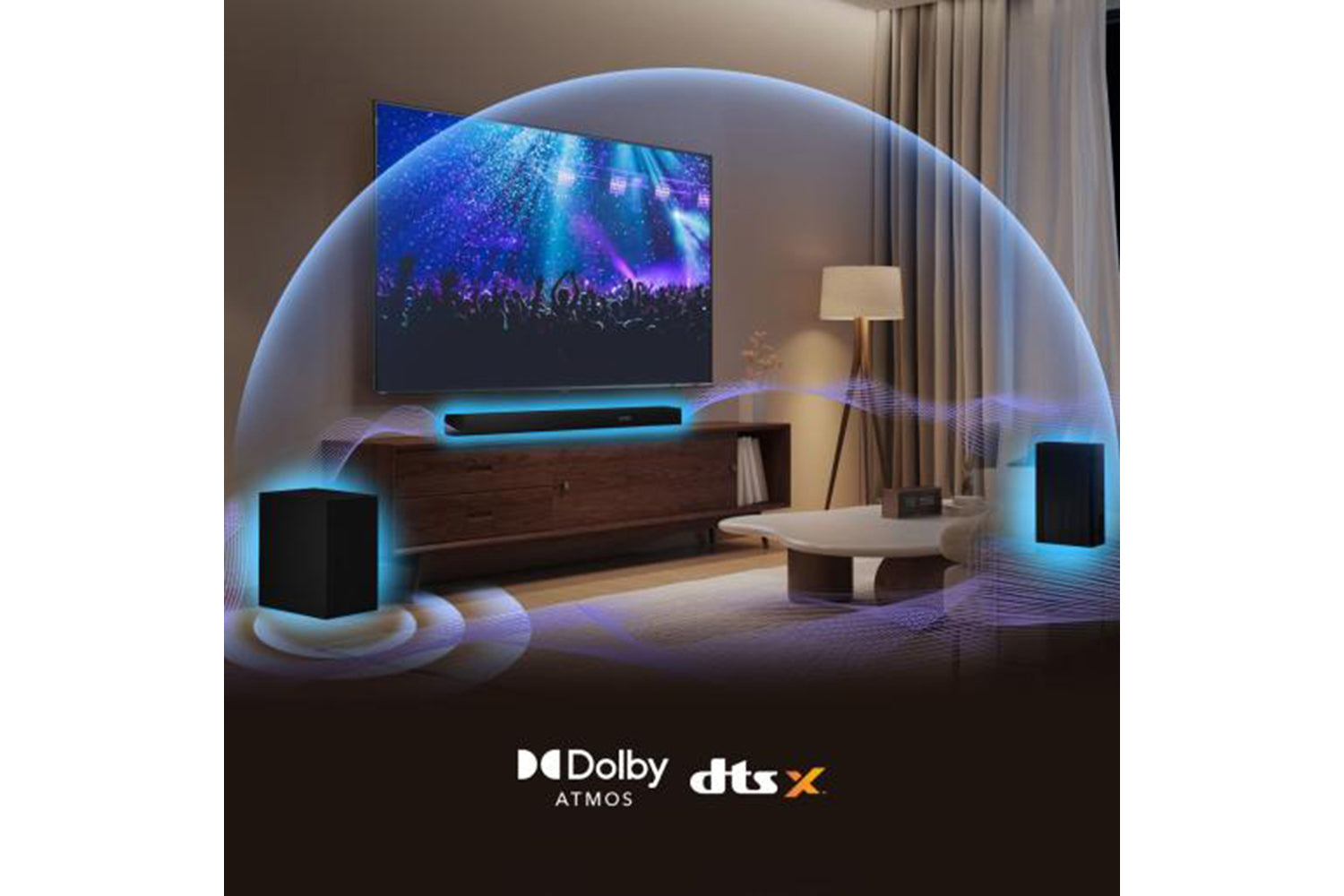 Hisense AX5100Q 5.1CH Wireless Subwoofer Soundbar | Black