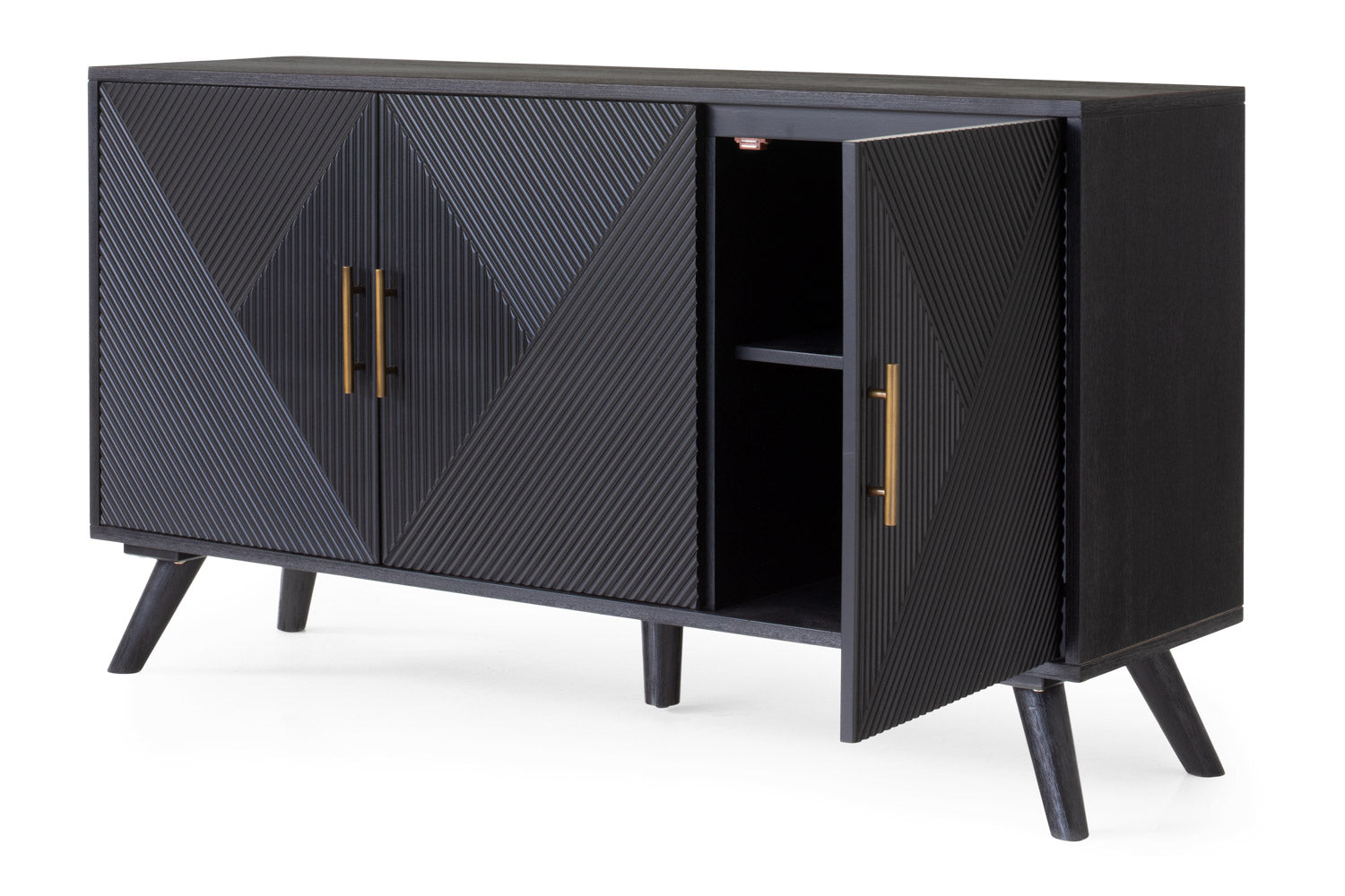 Ayda 3 Doors Sideboard | Black