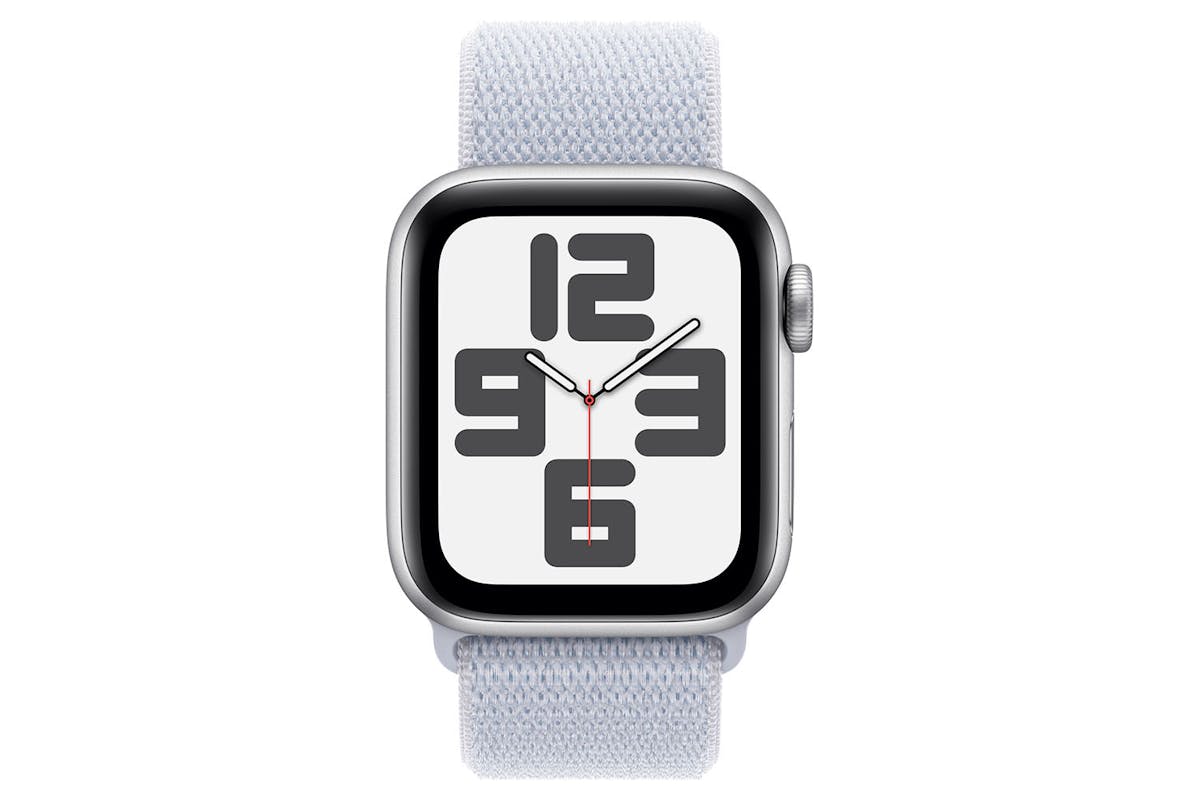 Apple Watch SE GPS 40mm Silver Aluminium Case with Blue Cloud Sport Loop