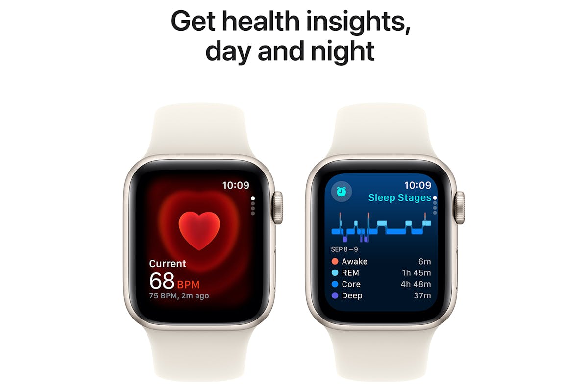 Apple Watch SE GPS 40mm Starlight Aluminium Case with Starlight Sport Band M L