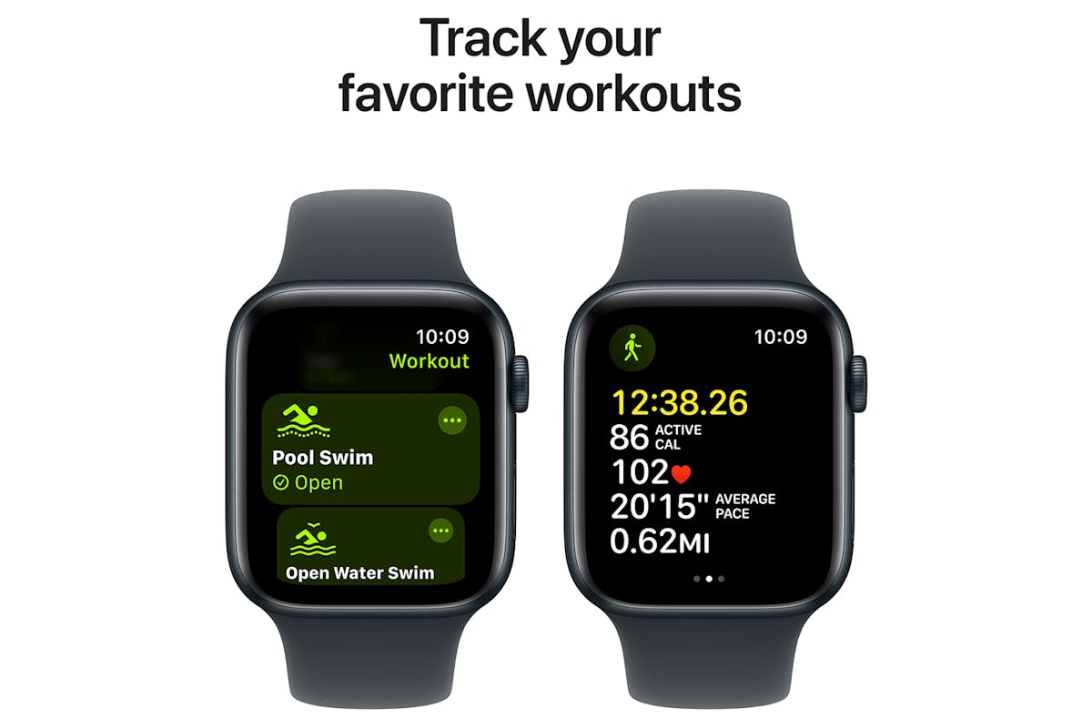 Apple Watch SE GPS Cellular 44mm Midnight Aluminium Case with Midnight Sport Band S M