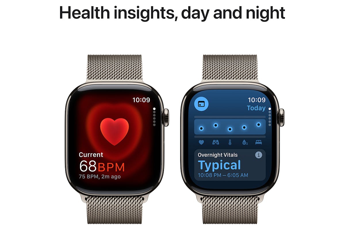 Apple Watch Series 10 GPS Cellular 46mm Natural Titanium Case with Natural Milanese Loop M L