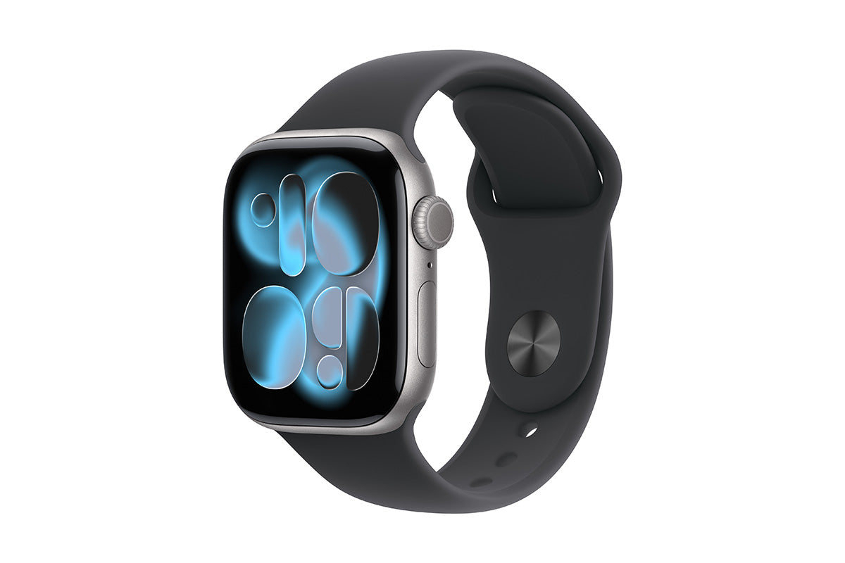 Apple Watch Series 11 | 42mm | GPS + Cellular | Space Grey Animinium Case with Black Sport Band M/L