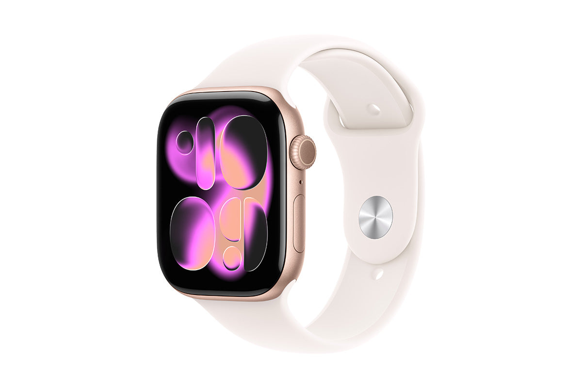 Apple Watch Series 11 | 46mm | GPS | Rose Gold Animinium Case with Light Blush Sport Band S/M