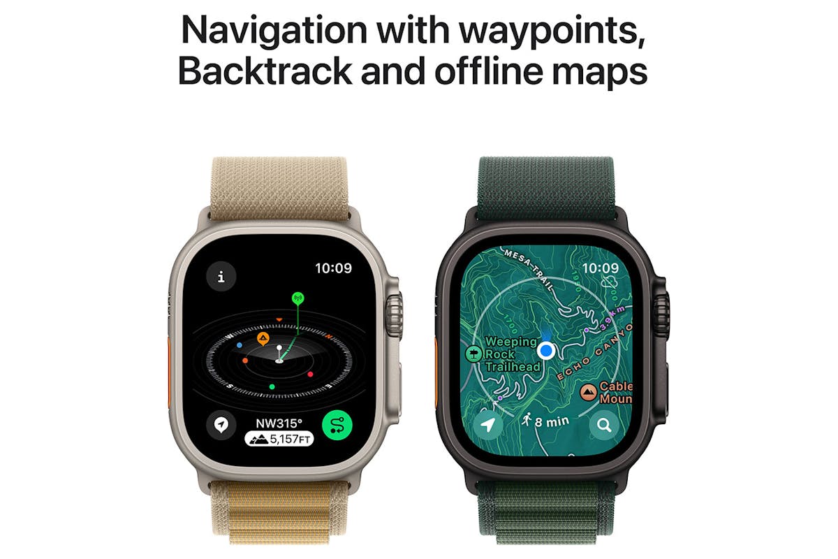Apple Watch Ultra 2 GPS Cellular 49mm Natural Titanium Case with Natural Titanium Milanese Loop Large