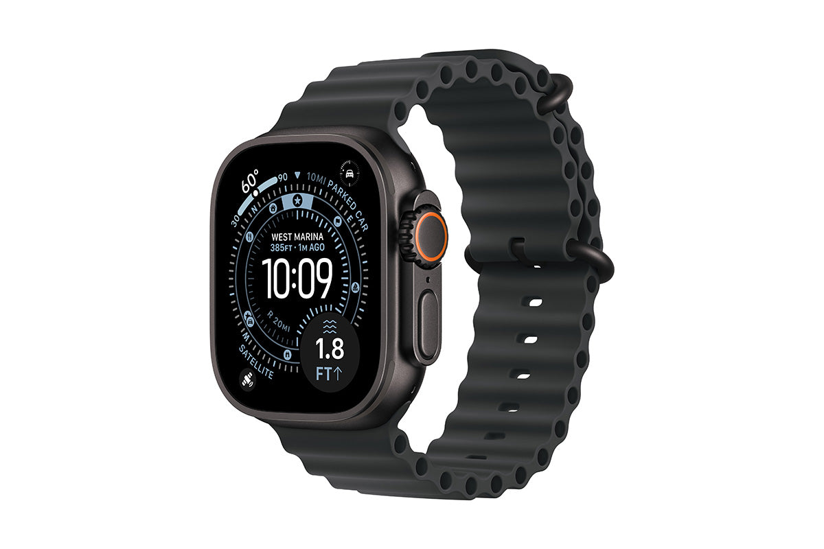 Apple Watch Ultra 3 | 49mm | GPS + Cellular | Black Titanium Case with Black Ocean Band