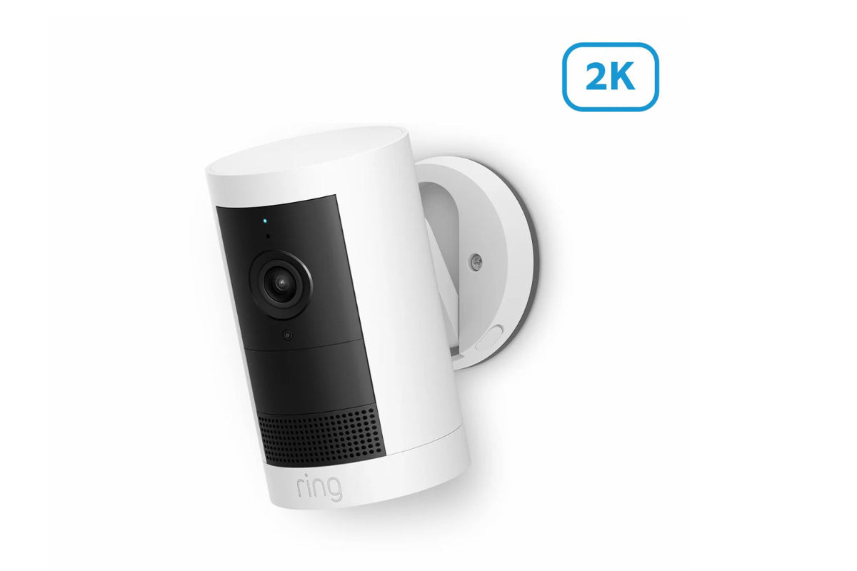 Ring 2K Outdoor Security Camera Plus Battery | White