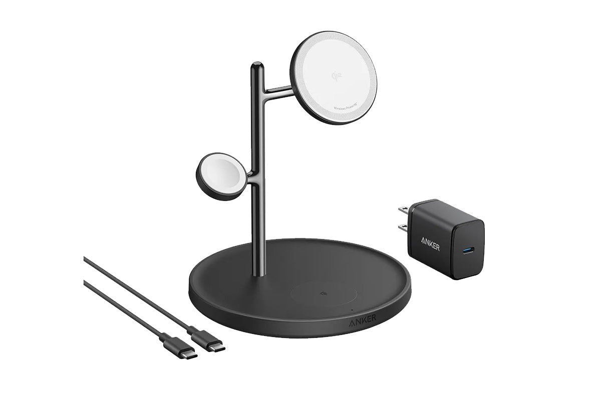 Anker MagGo 15W 3-in-1 Wireless Charging Station | Black