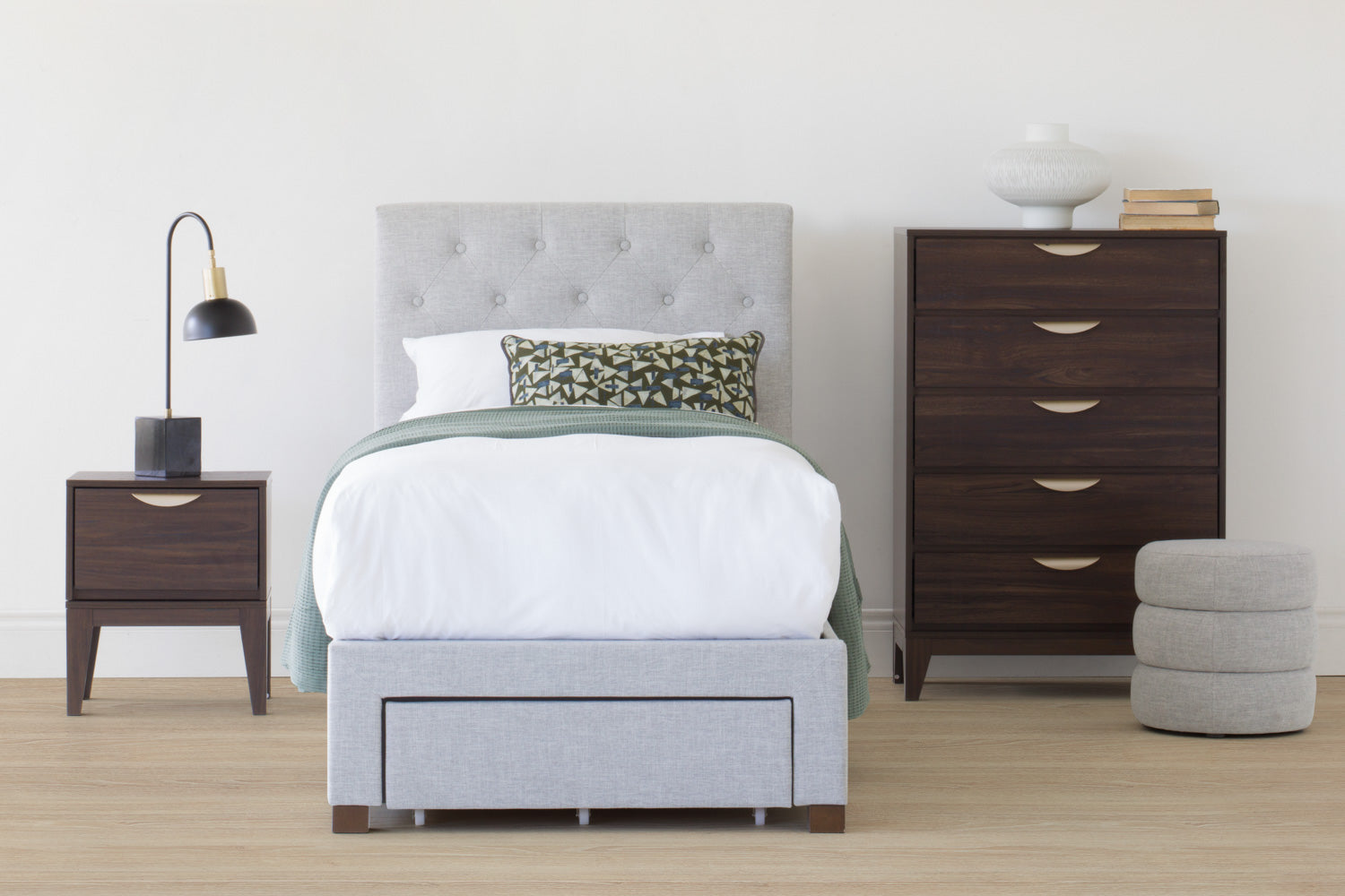 Brandon Bed Frame | Single | 3ft | Grey