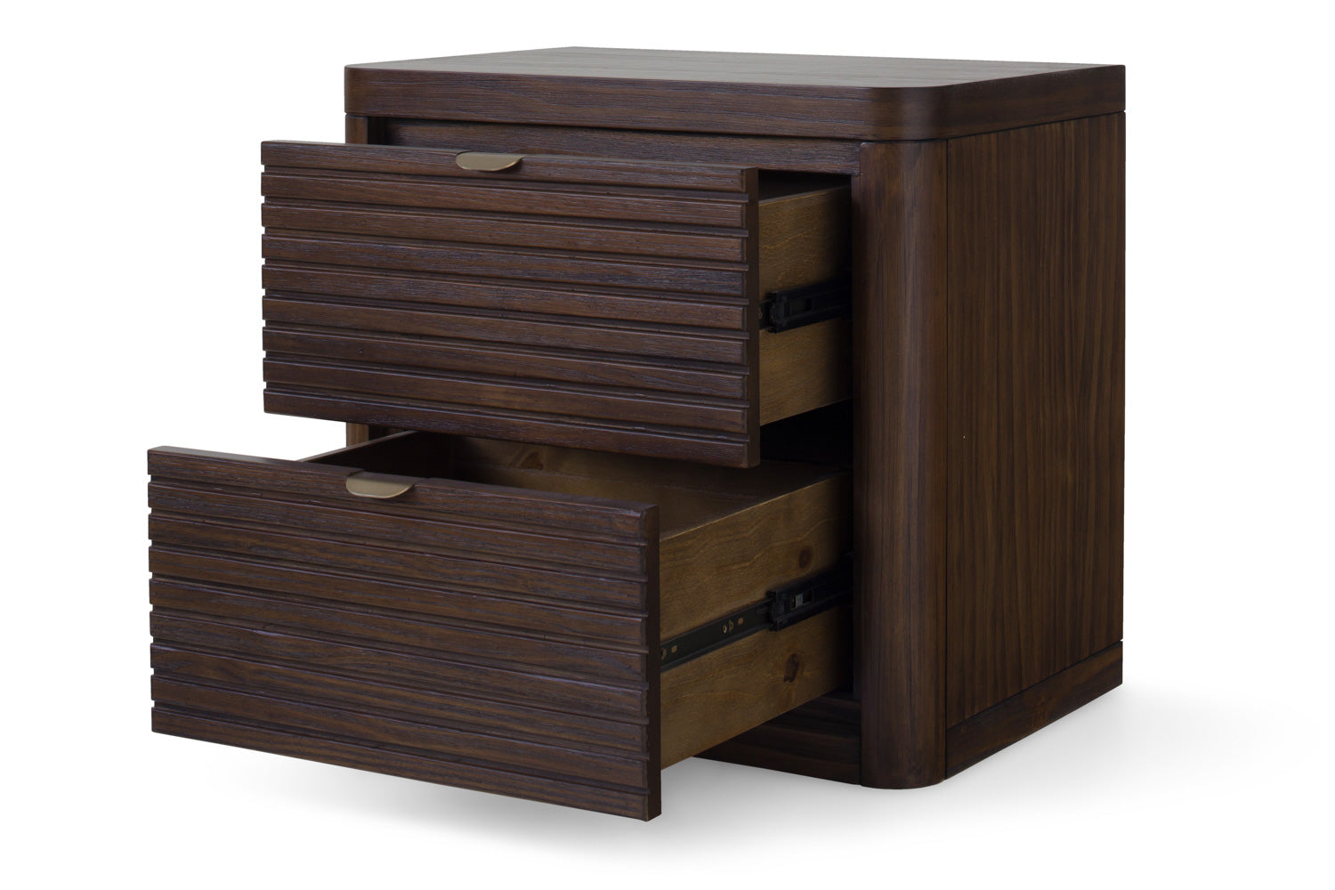 Brunswick Bedside Locker | 2 Drawer | Deep Brown