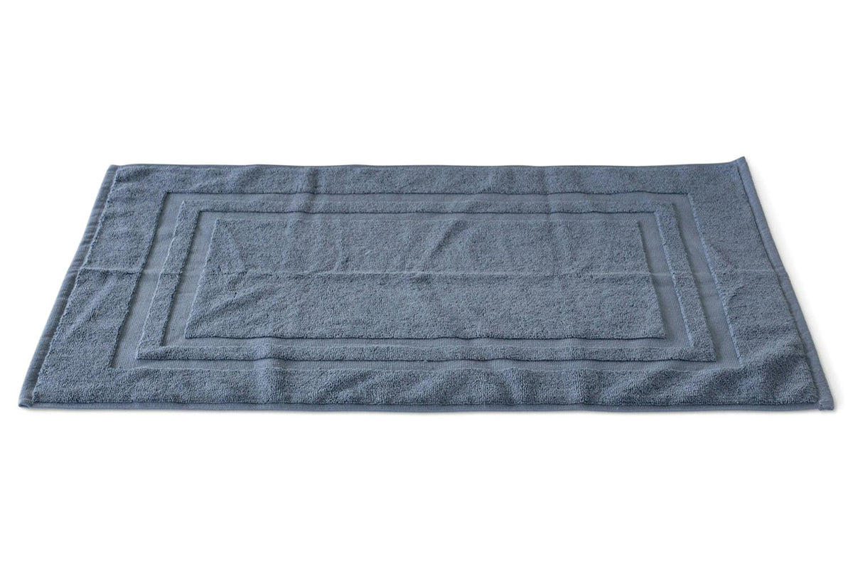 Cotton Terry Bath Mat | Denim