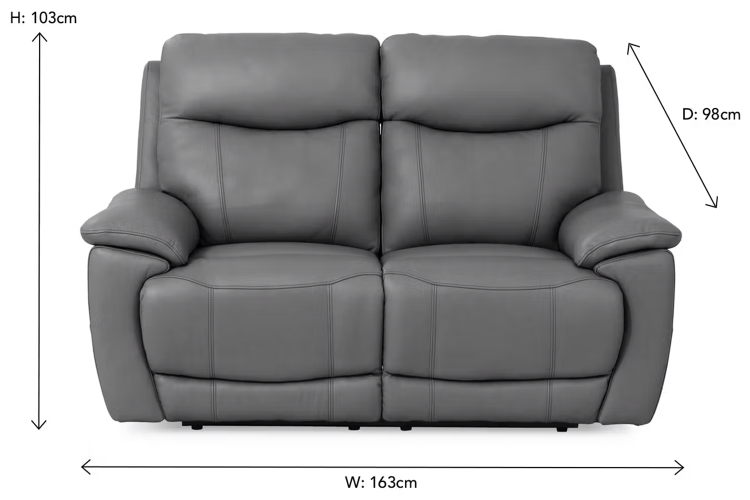 Beckham 2 Seater Sofa | Power Recliner | Colour Options