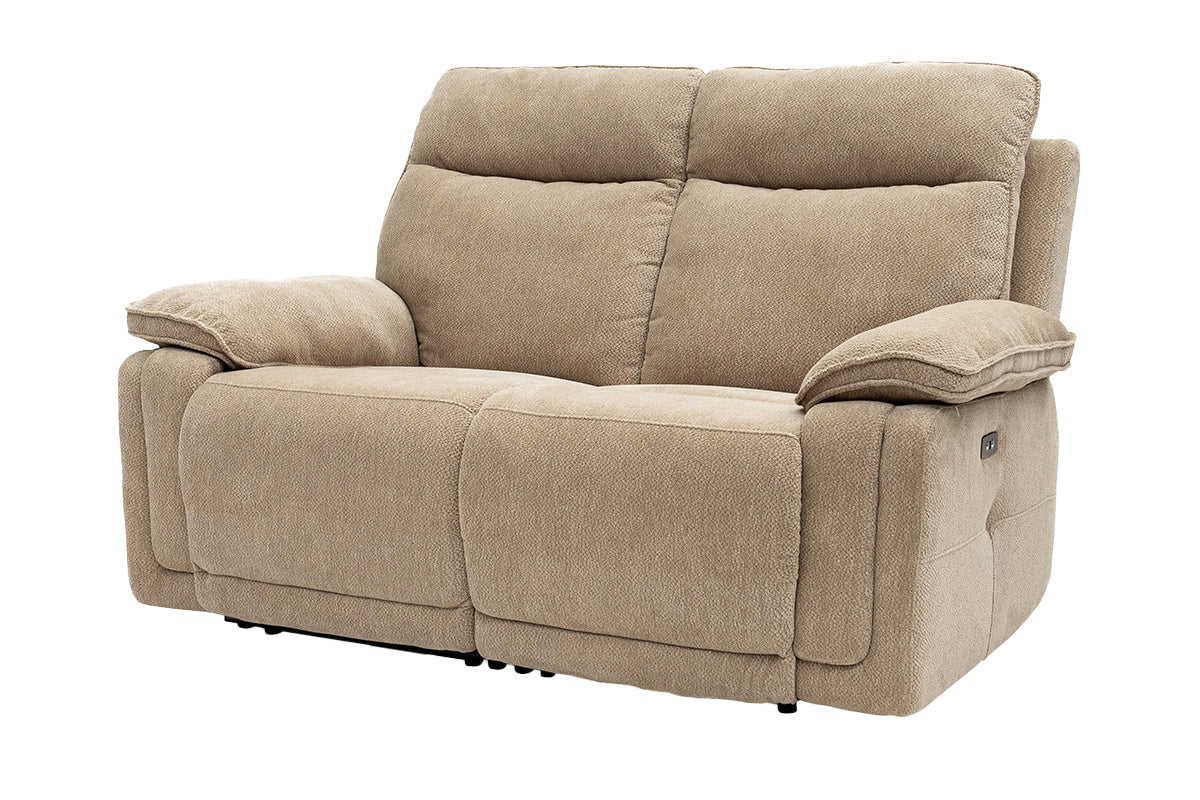 Cadenza 2 Seater Sofa | Power Recliner | Fabric | Camel