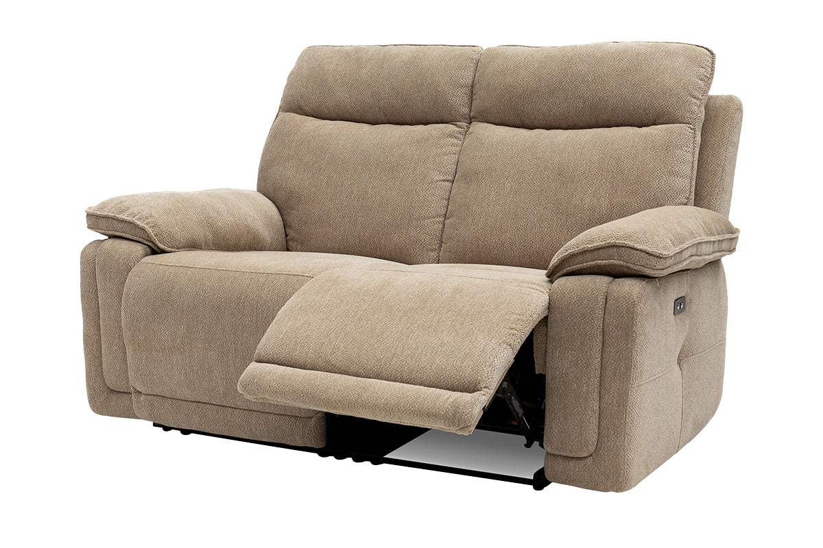 Cadenza 2 Seater Sofa | Power Recliner | Fabric | Camel