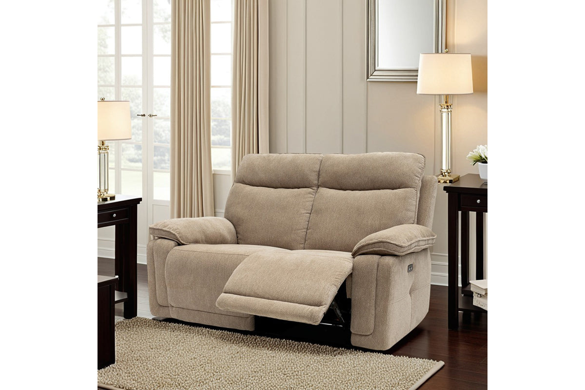 Cadenza 2 Seater Sofa | Power Recliner | Fabric | Camel