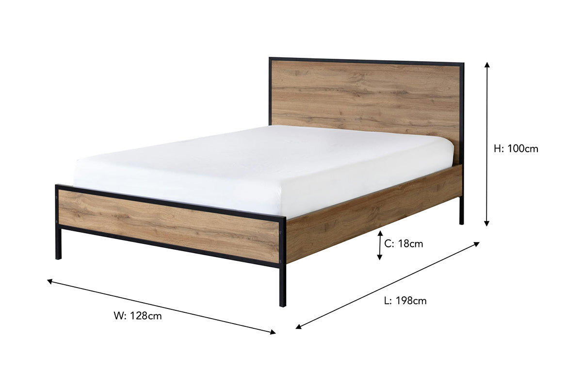 Zion Bed Frame | Small Double | 4ft | Oak