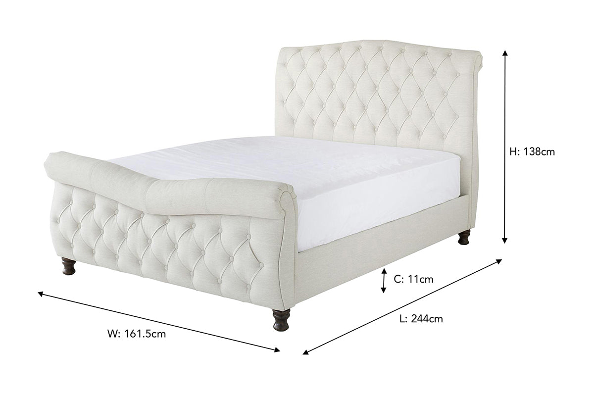 Shelbourne Bed Frame | King | 5ft | Oat