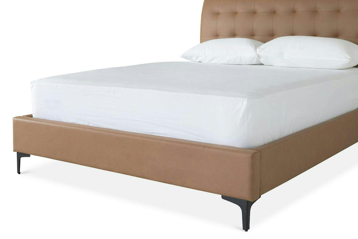 Lewis Bed Frame | Vegan Leather | King | 5ft | Tan