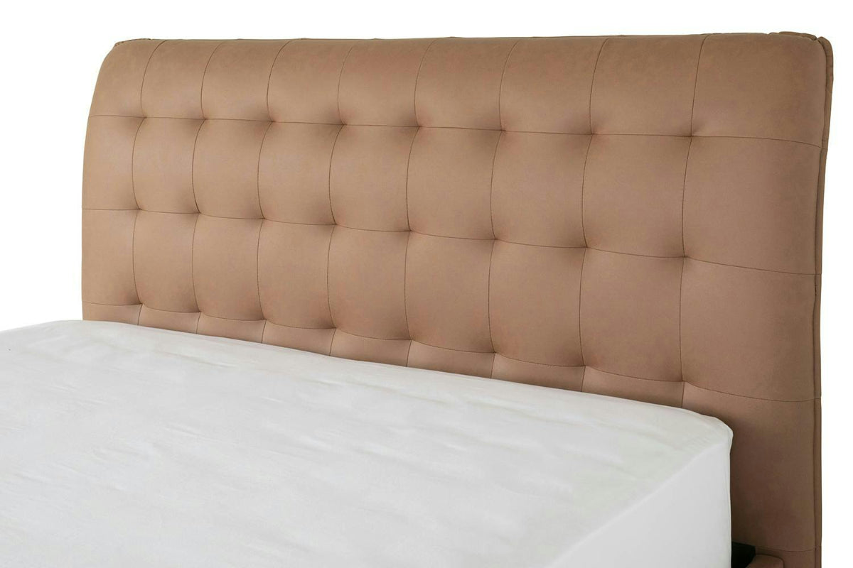 Lewis Bed Frame | Vegan Leather | Super King | 6ft | Tan