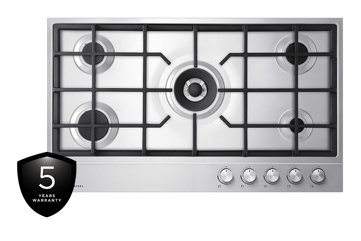 Fisher & Paykel Series 7 90cm 5 Burners Gas Hob | CG905DLPX1 | Stainless Steel