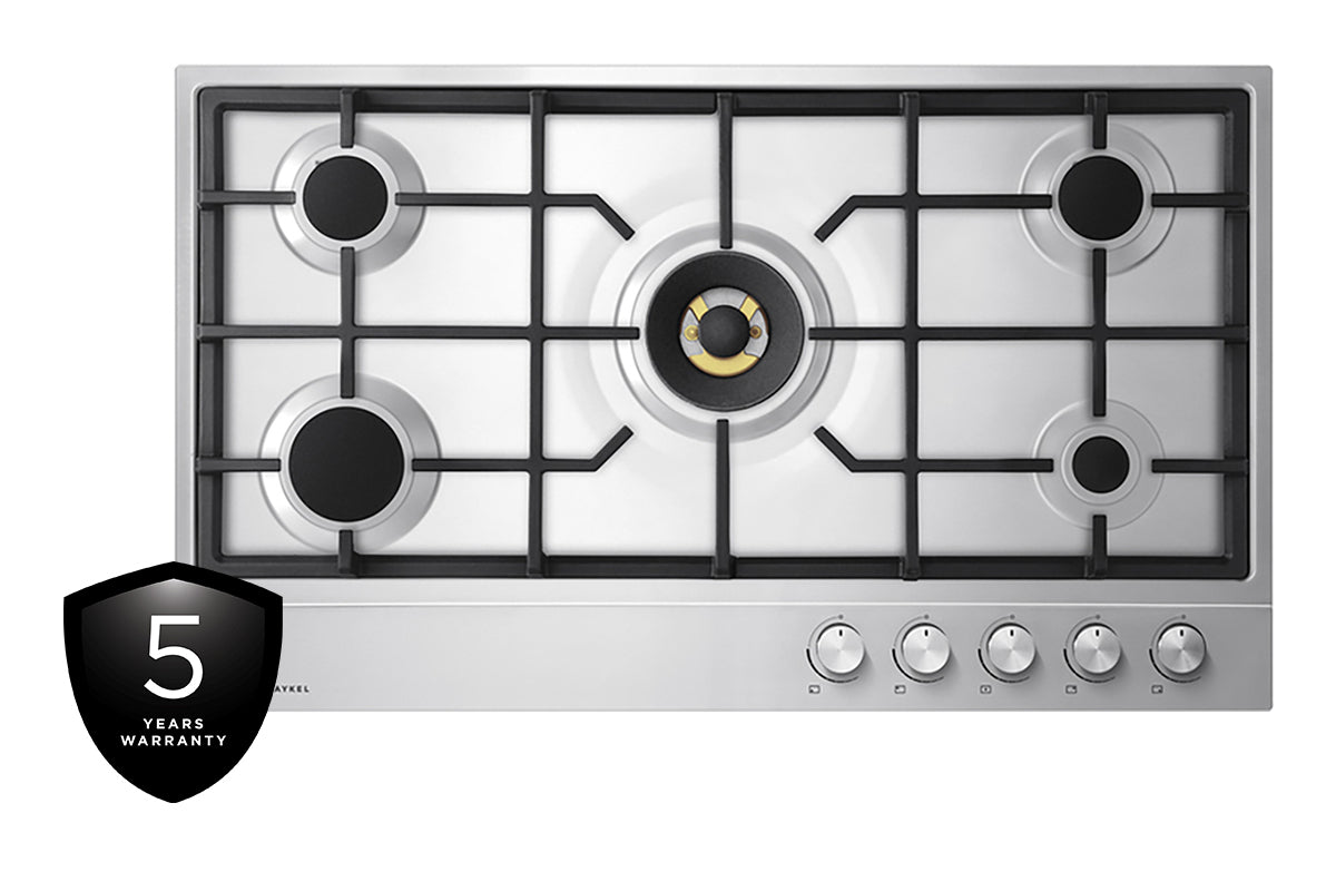 Fisher & Paykel Series 7 90cm 5 Burners Gas Hob | CG905DNGX1 | Stainless Steel