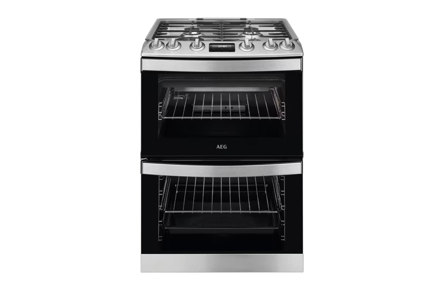 AEG 60cm Double Oven Cooker with Gas Hob | CGB6131ACM
