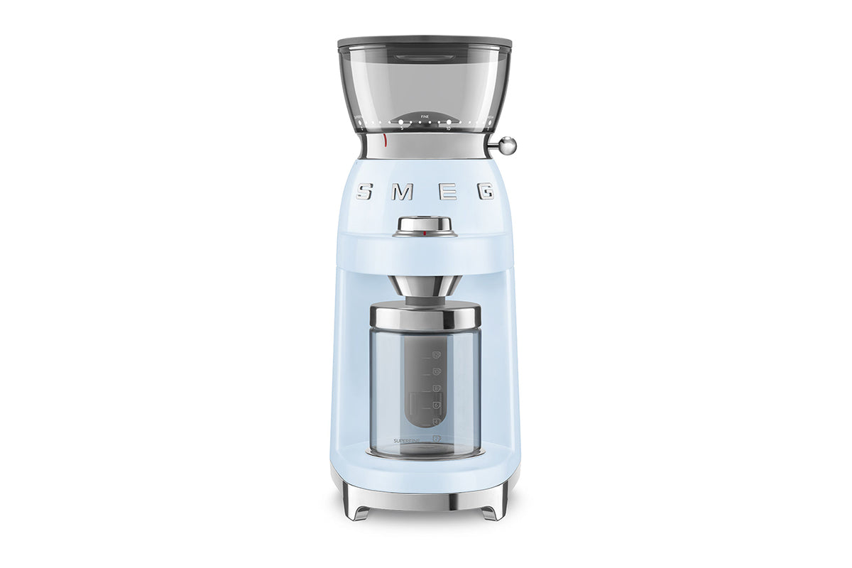 Smeg 50's Style Electric Coffee Grinder | CGF03PBUK | Pastel Blue
