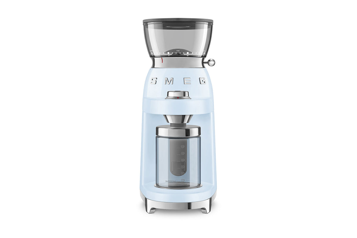 Smeg 50's Style Electric Coffee Grinder | CGF03PBUK | Pastel Blue