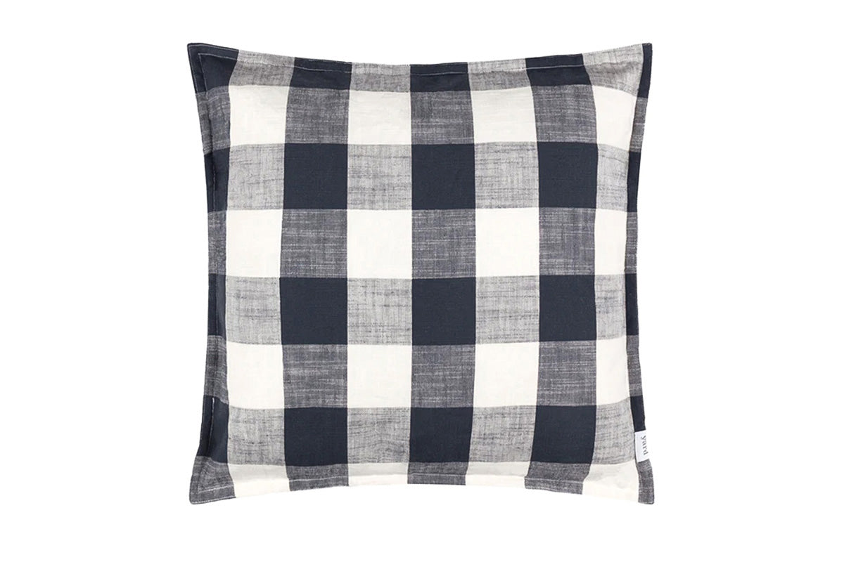 Chesil Check Cushion | Navy/White | 50 x 50 cm
