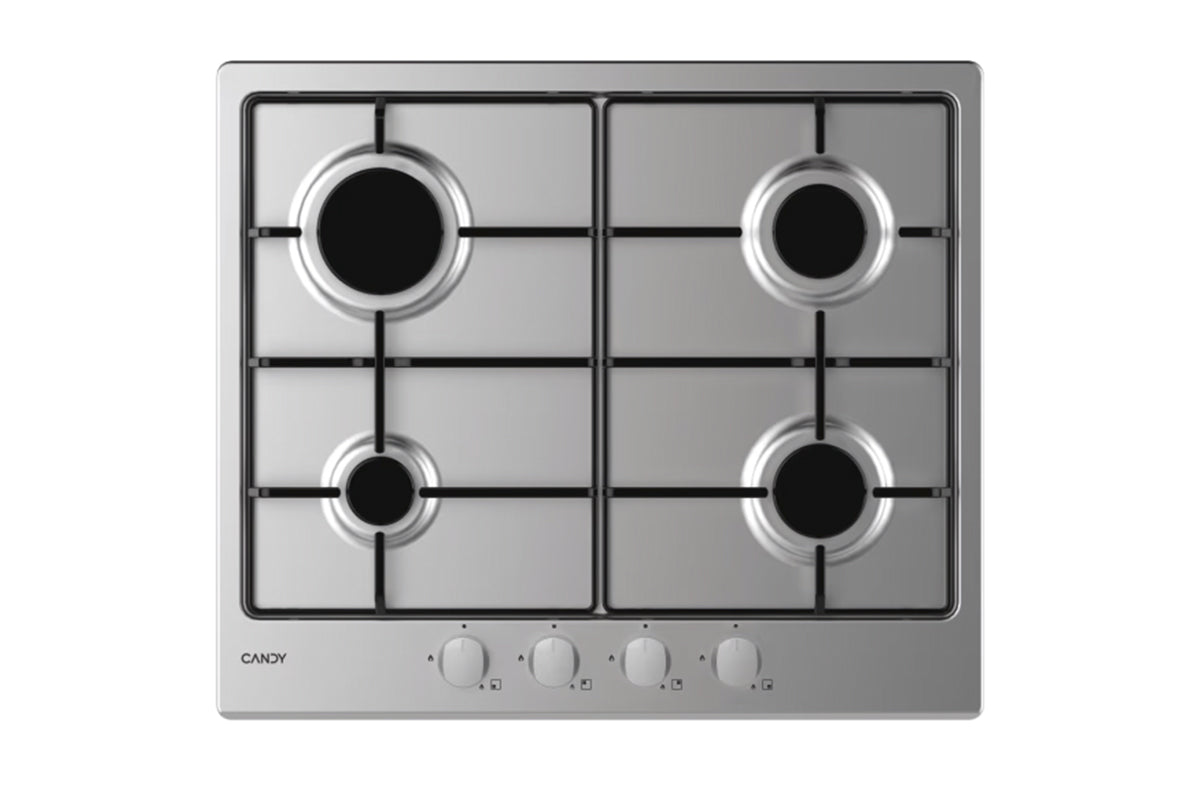 Candy Idea 60cm 4 Burners Gas Hob | CHW6BRX | Stainless Steel