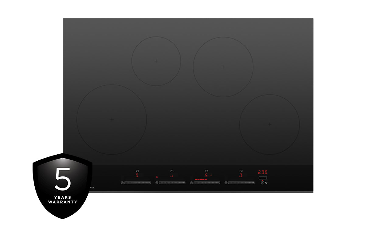 Fisher & Paykel Series 7 76cm 4 Zones Electric Induction Hob | CI764DTB4 | Black Glass