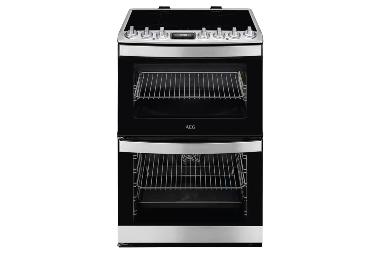 AEG Fast Grilling 6000 Series SteamBake Cooker with Induction Hob | CIB6743ACM | Stainless Steel